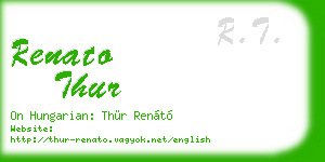 renato thur business card